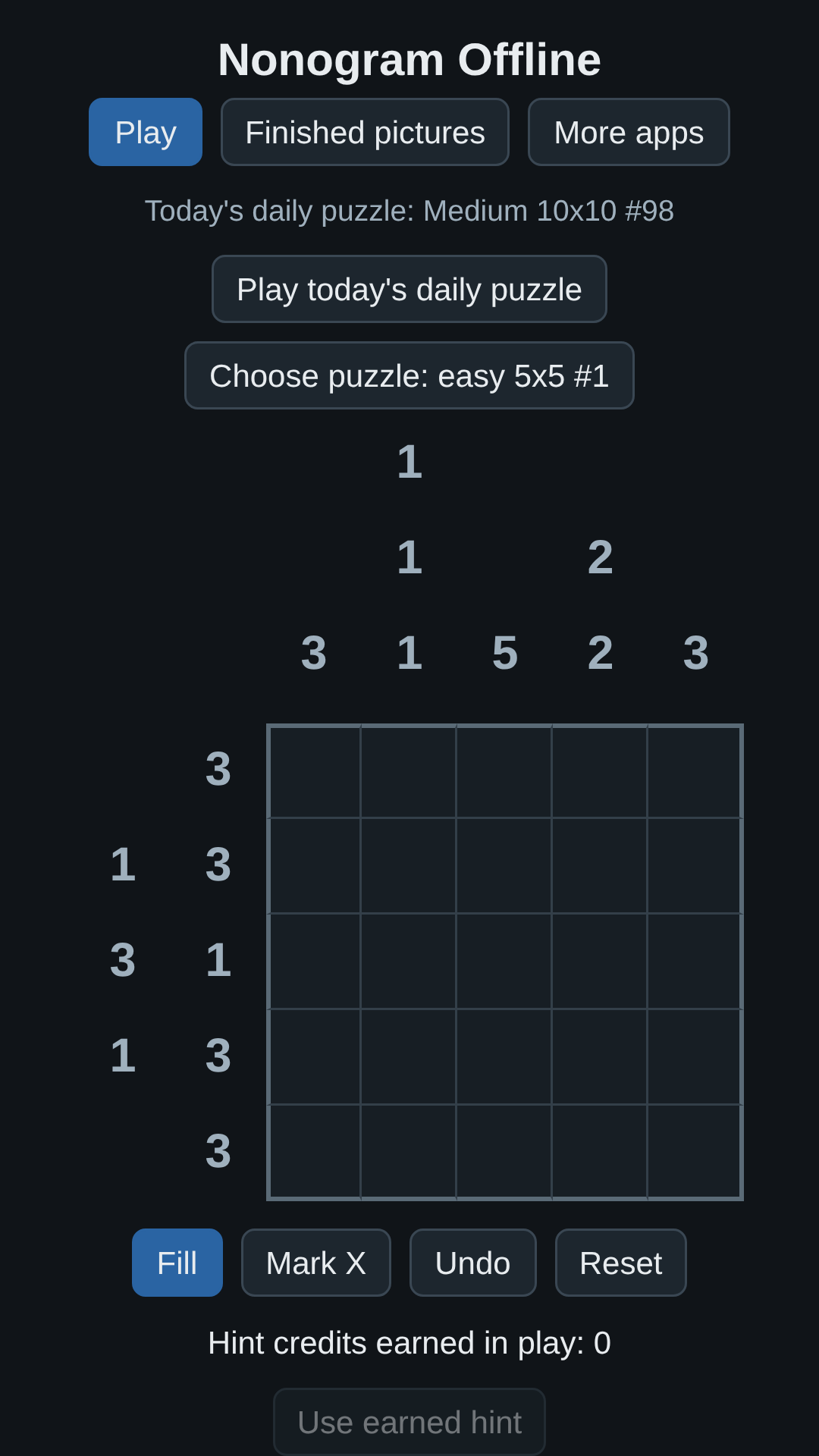 Nonogram Offline gameplay screenshot